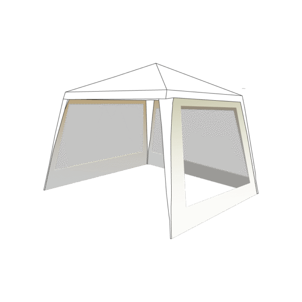 PARED DE CARPA  PVC RAGÓ 3x3m. BLANCO