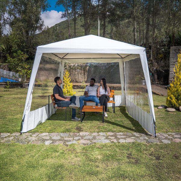 CARPA LONA PVC 3X3m. BLANCO + 3PAREDES - Imagen 4