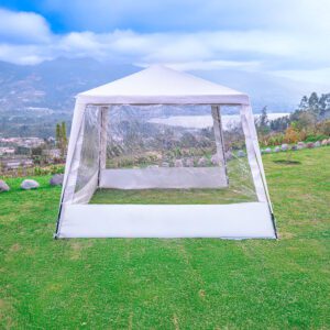 CARPA LONA PVC 3X3m. BLANCO + 3PAREDES